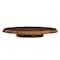 18&#x22; Brown Wood Carved Lazy Susan Cake Stand